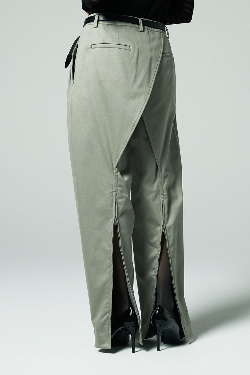 【オーヴィル/EAUVIRE】のクロスバックトラウザーズ 人気、トレンドファッション・服の通販 founy(ファニー) 　ファッション　Fashion　レディースファッション　Fashion for Women　パンツ　Pants & Trousers　バッグ　Bags　なめらか　Smooth, Silky Texture　イタリア　Italy　サテン　Satin, Glossy Fabric　ストレッチ　Stretch, Stretchy Fabric　ストレート　Straight, Straight Cut　スリット　Slit, Slit Detail　ヴィンテージ　Vintage Style　other-8|ID: prp329100004230862 ipo3291000000035663178