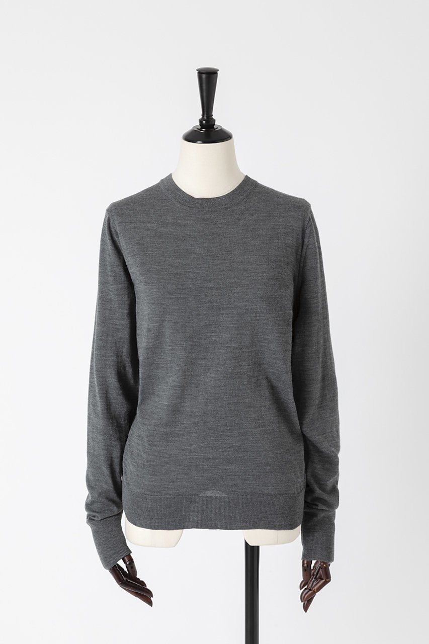 【オーヴィル/EAUVIRE】の30ゲージクルーネックプルオーバー インテリア・キッズ・メンズ・レディースファッション・服の通販 founy(ファニー) 　ファッション　Fashion　レディースファッション　Fashion for Women　トップス・カットソー　Cut & Sew Tops　ニット　Knit Tops & Sweaters　カジュアルプルオーバー・ニットトップス　Pullovers & Knit Tops / Casual Pullovers　なめらか　Smooth, Silky Texture　イタリア　Italy　フィット　Fit, Slim Fit　再入荷　Restock / Back in Stock　定番　Standard, Basic Item　チャコールグレー|ID: prp329100004230866 ipo3291000000035721824