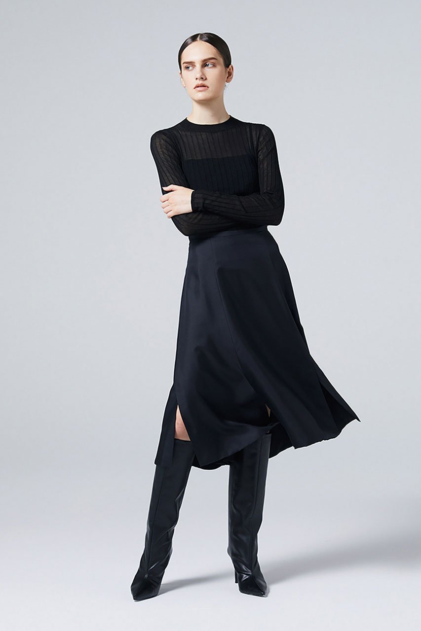 【オーヴィル/EAUVIRE】のシアーラメクルーネックプルオーバー 人気、トレンドファッション・服の通販 founy(ファニー) 　ファッション　Fashion　レディースファッション　WOMEN　トップス・カットソー　Tops/Tshirt　ニット　Knit Tops　プルオーバー　Pullover　イタリア　Italy　シアー　Sheer　ワイドリブ　Wide Rib　エレガント 上品　Elegant　other-3|ID: prp329100004230868 ipo3291000000031382509