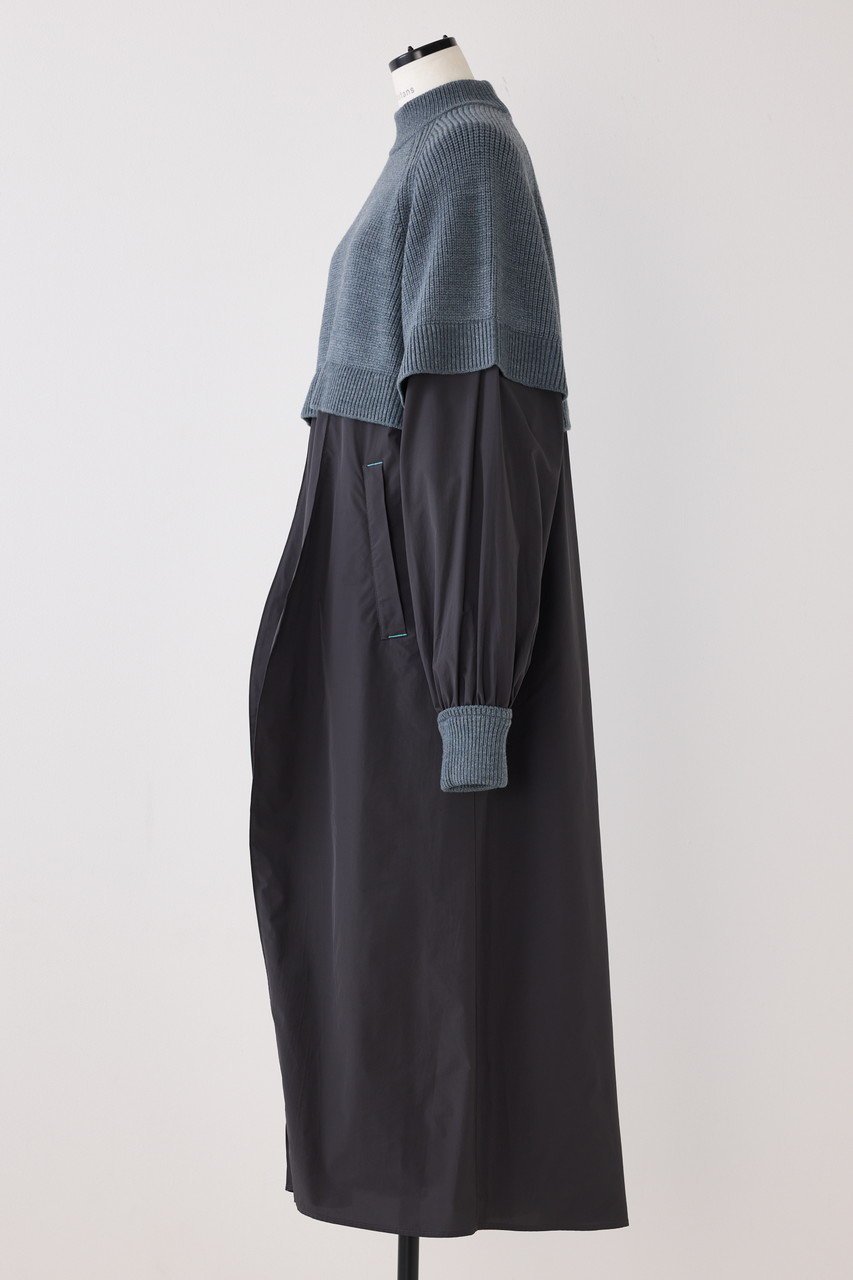 【ナゴンスタンス/nagonstans】のKnit Combi DRS/ドレス 人気、トレンドファッション・服の通販 founy(ファニー) 　ファッション　Fashion　レディースファッション　Fashion for Women　ワンピース　Dresses　フォーマル・パーティードレス・結婚式用ドレス　Elegant & Casual Dresses　チュニック　Tunic Tops & Dresses　コンビ　Combo, Combination Style　チュニック　Tunic, Long Top　ドレス　Dress, One-Piece　ドレープ　Drape, Draping Fabric　パターン　Pattern, Design Print　ロング　Long, Long-Length　other-2|ID: prp329100004230880 ipo3291000000032889295