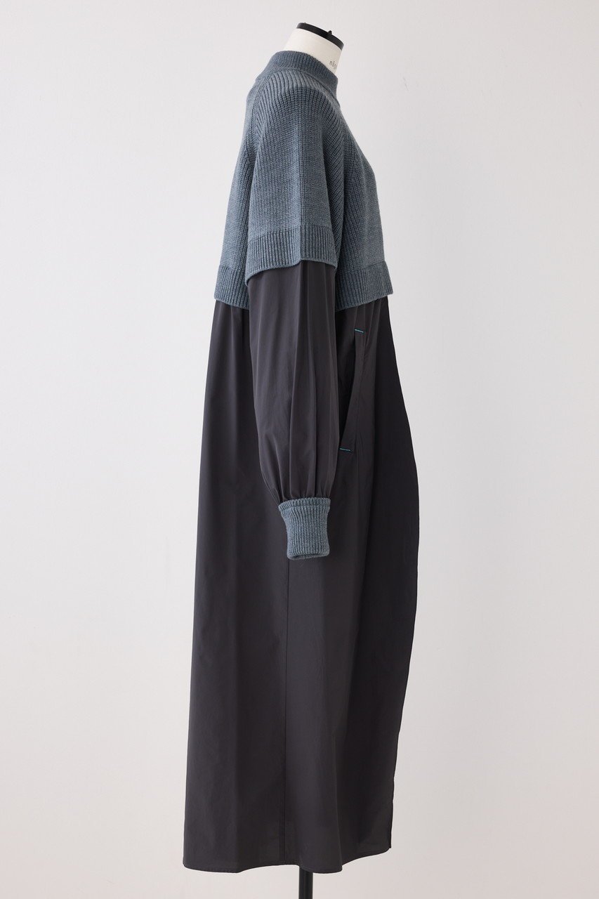 【ナゴンスタンス/nagonstans】のKnit Combi DRS/ドレス 人気、トレンドファッション・服の通販 founy(ファニー) 　ファッション　Fashion　レディースファッション　Fashion for Women　ワンピース　Dresses　フォーマル・パーティードレス・結婚式用ドレス　Elegant & Casual Dresses　チュニック　Tunic Tops & Dresses　コンビ　Combo, Combination Style　チュニック　Tunic, Long Top　ドレス　Dress, One-Piece　ドレープ　Drape, Draping Fabric　パターン　Pattern, Design Print　ロング　Long, Long-Length　other-4|ID: prp329100004230880 ipo3291000000032889302