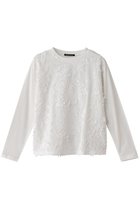 【ミズイロ インド/mizuiro ind】のlace combi crew neck P/O プルオーバー off white|ID:prp329100004230895