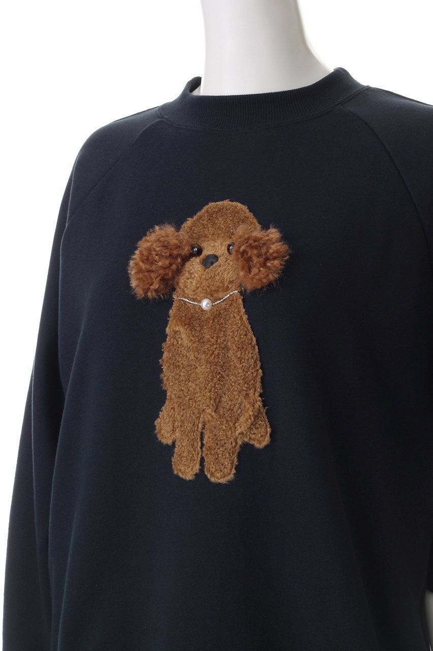 【ミュベール/MUVEIL】の【ELLE SHOP 限定】トイプードルボリュームスリーブスウェット 人気、トレンドファッション・服の通販 founy(ファニー) 　ファッション　Fashion　レディースファッション　WOMEN　トップス・カットソー　Tops/Tshirt　シャツ/ブラウス　Shirts/Blouses　パーカ　Sweats　ロング / Tシャツ　T-Shirts　スウェット　Sweat　カットソー　Cut and Sewn　ボリュームスリーブ / フリル袖　Volume Sleeve　コンパクト　Compact　スリーブ　Sleeve　バルーン　Balloon　パール　Pearl　エレガント 上品　Elegant　別注　Special Order　吸水　Water Absorption　other-5|ID: prp329100004231818 ipo3291000000031381914