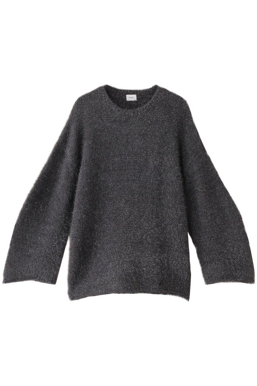 【マノフ/MANOF】のSHAGGY LAME KNIT TOPS ニット インテリア・キッズ・メンズ・レディースファッション・服の通販 founy(ファニー) 　ファッション　Fashion　レディースファッション　WOMEN　トップス・カットソー　Tops/Tshirt　ニット　Knit Tops　プルオーバー　Pullover　シンプル　Simple　トレンド　Trend　リラックス　Relax　NEW・新作・新着・新入荷　New Arrivals　GRAY|ID: prp329100004231835 ipo3291000000029328730