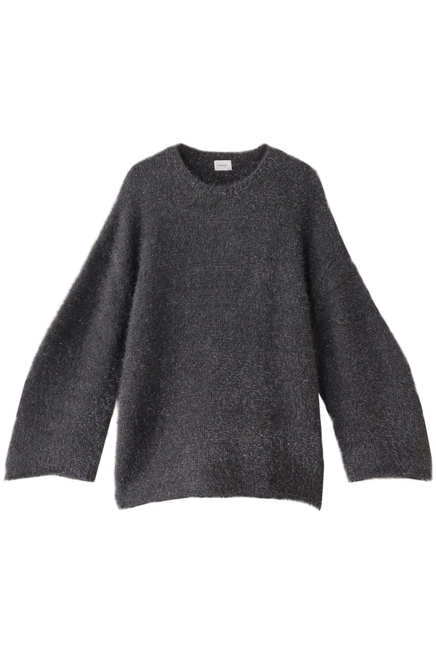 【マノフ/MANOF】のSHAGGY LAME KNIT TOPS ニット インテリア・キッズ・メンズ・レディースファッション・服の通販 founy(ファニー) ファッション Fashion レディースファッション Fashion for Women トップス・カットソー Cut & Sew Tops ニット Knit Tops & Sweaters カジュアルプルオーバー・ニットトップス Pullovers & Knit Tops / Casual Pullovers シンプル Simple, Minimal トレンド Trend, Trending Now リラックス Relax, Relaxed Fit GRAY|ID: prp329100004231835 ipo3291000000035372192