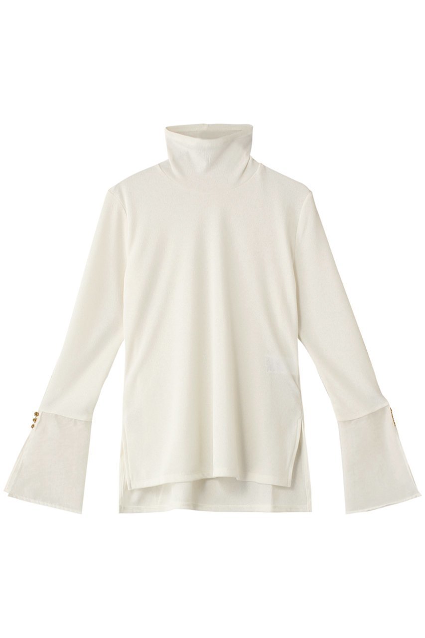 【ランバン オン ブルー/LANVIN en Bleu】のシアーコンビカフスカットソー インテリア・キッズ・メンズ・レディースファッション・服の通販 founy(ファニー) ファッション Fashion レディースファッション Fashion for Women トップス・カットソー Cut & Sew Tops シャツ・ブラウス・オフィスカジュアル Elegant Blouses & Button-Ups ロングTシャツ・Tシャツ Longline T-Shirts & Tees カットソー・ベーシックTシャツ Cut-and-Sewn Tops / Stretch Tees & Basics おすすめ Recommended / Our Picks カフス Cuff Design シアー Sheer, See-Through シンプル Simple, Minimal ジャケット Jacket, Outerwear スリーブ Sleeve, Long Sleeve / Short Sleeve ドッキング Docking, Mixed Material ロング Long, Long-Length オフ|ID: prp329100004231843 ipo3291000000035892068