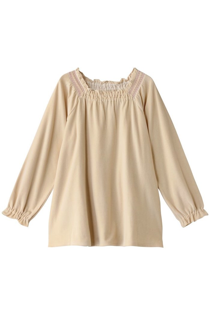 【キッドブルー/KID BLUE】の24コットンベロアトップ インテリア・キッズ・メンズ・レディースファッション・服の通販 founy(ファニー) https://founy.com/ ファッション Fashion レディースファッション Fashion for Women トップス・カットソー Cut & Sew Tops ベロアトップス Velour Tops / Velvet-Look Items ギャザー Gathered, Ruffled パジャマ Pajamas, Sleepwear フェミニン Feminine, Girly ベロア Velour, Soft Velvet リラックス Relax, Relaxed Fit エレガント 上品 Elegant |ID: prp329100004233184 ipo3291000000032834105