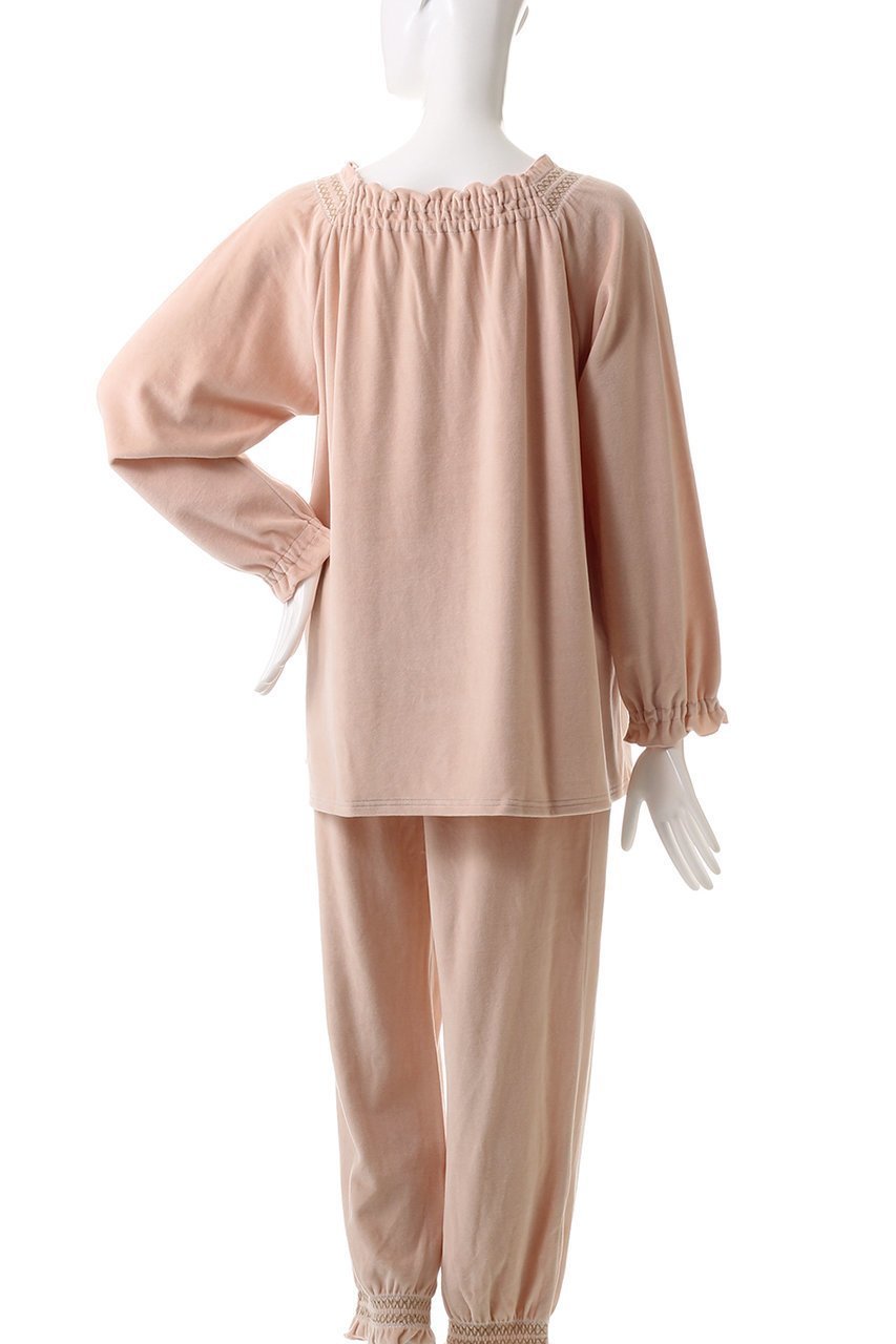 【キッドブルー/KID BLUE】の24コットンベロアトップ 人気、トレンドファッション・服の通販 founy(ファニー) 　ファッション　Fashion　レディースファッション　Fashion for Women　トップス・カットソー　Cut & Sew Tops　ベロアトップス　Velour Tops / Velvet-Look Items　ギャザー　Gathered, Ruffled　パジャマ　Pajamas, Sleepwear　フェミニン　Feminine, Girly　ベロア　Velour, Soft Velvet　リラックス　Relax, Relaxed Fit　エレガント 上品　Elegant　再入荷　Restock / Back in Stock　other-4|ID: prp329100004233184 ipo3291000000035698973