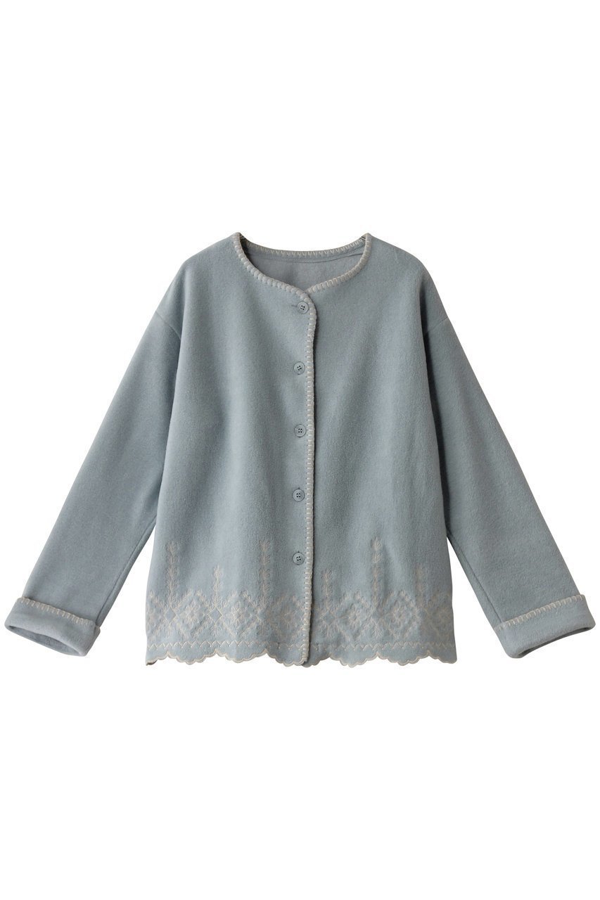 【キッドブルー/KID BLUE】の24フリースエンブトップ インテリア・キッズ・メンズ・レディースファッション・服の通販 founy(ファニー) 　ファッション　Fashion　レディースファッション　Fashion for Women　なめらか　Smooth, Silky Texture　パジャマ　Pajamas, Sleepwear　モチーフ　Motif, Design Theme　リラックス　Relax, Relaxed Fit　レース　Lace, Lace Fabric　A/W・秋冬　Autumn/Winter　ユーカリ|ID: prp329100004233205 ipo3291000000032834100