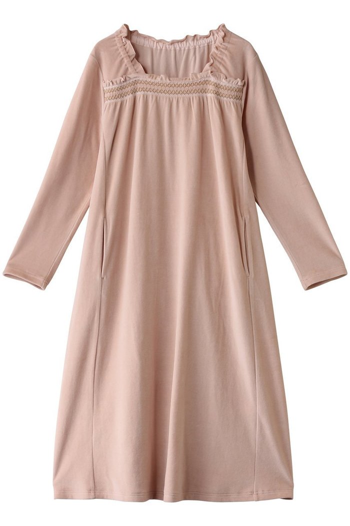 【キッドブルー/KID BLUE】の24コットンベロアワンピース インテリア・キッズ・メンズ・レディースファッション・服の通販 founy(ファニー) https://founy.com/ ファッション Fashion レディースファッション Fashion for Women ワンピース Dresses ギャザー Gathered, Ruffled スモッキング Smocking, Gathered Stitching パジャマ Pajamas, Sleepwear ベロア Velour, Soft Velvet リラックス Relax, Relaxed Fit 再入荷 Restock / Back in Stock |ID: prp329100004233207 ipo3291000000034874928