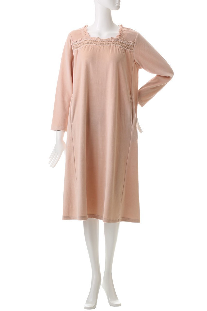 【キッドブルー/KID BLUE】の24コットンベロアワンピース 人気、トレンドファッション・服の通販 founy(ファニー) ファッション Fashion レディースファッション Fashion for Women ワンピース Dresses ギャザー Gathered, Ruffled スモッキング Smocking, Gathered Stitching パジャマ Pajamas, Sleepwear ベロア Velour, Soft Velvet リラックス Relax, Relaxed Fit 再入荷 Restock / Back in Stock other-2|ID: prp329100004233207 ipo3291000000034874930