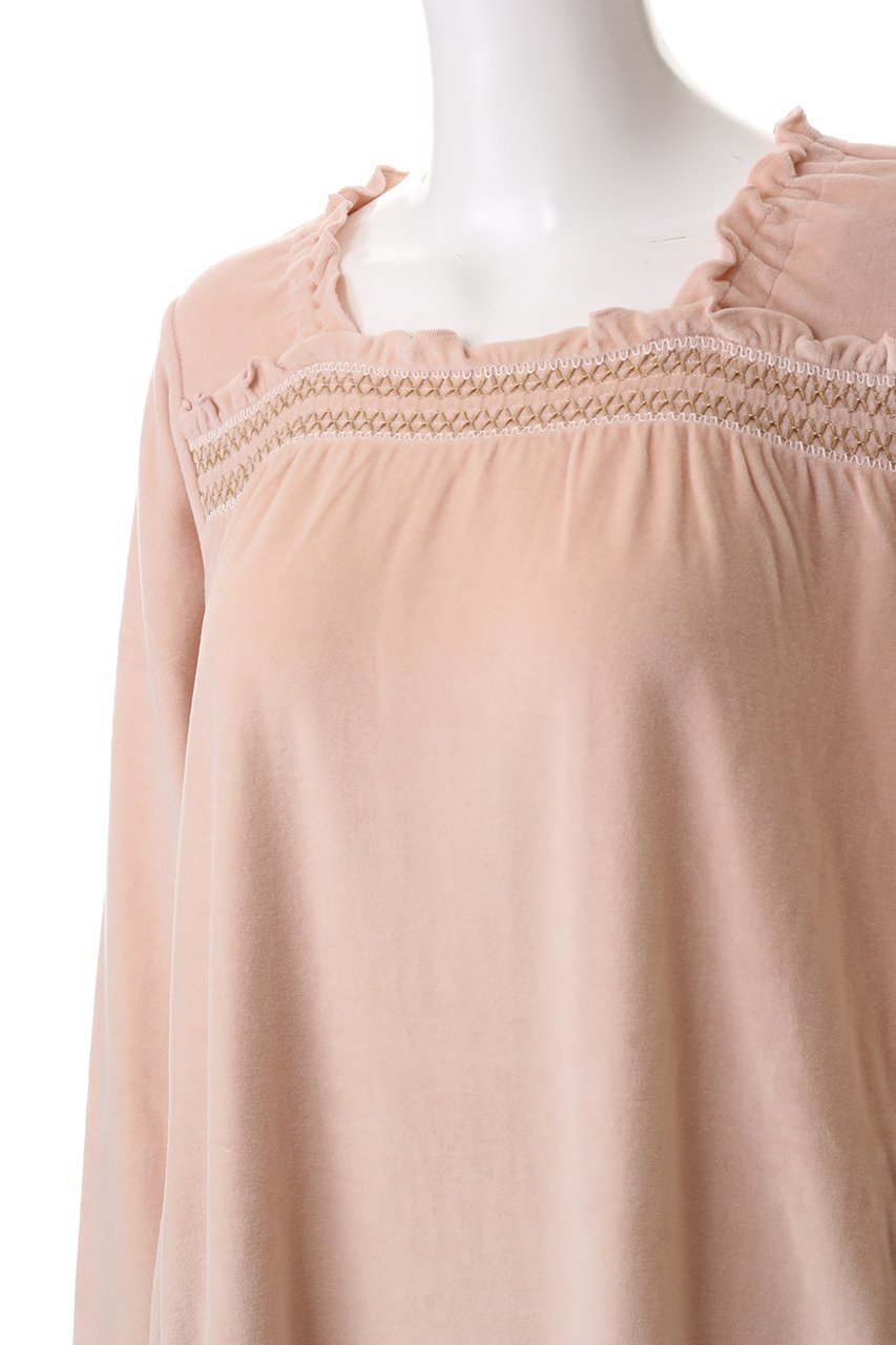 【キッドブルー/KID BLUE】の24コットンベロアワンピース 人気、トレンドファッション・服の通販 founy(ファニー) ファッション Fashion レディースファッション Fashion for Women ワンピース Dresses ギャザー Gathered, Ruffled スモッキング Smocking, Gathered Stitching パジャマ Pajamas, Sleepwear ベロア Velour, Soft Velvet リラックス Relax, Relaxed Fit 再入荷 Restock / Back in Stock other-5|ID: prp329100004233207 ipo3291000000034874936