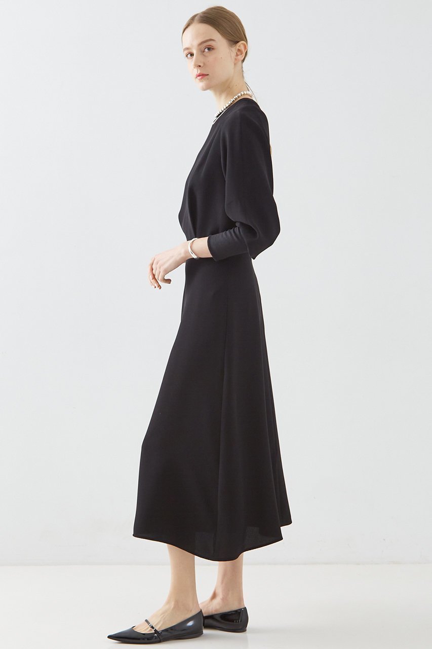 【デザイン ワークス/DESIGN WORKS】のジョーゼットワンピース 人気、トレンドファッション・服の通販 founy(ファニー) 　ファッション　Fashion　レディースファッション　Fashion for Women　ワンピース　Dresses　チュニック　Tunic Tops & Dresses　エレガント 上品　Elegant　シンプル　Simple, Minimal　ジョーゼット　Georgette, Semi-Sheer Fabric　チュニック　Tunic, Long Top　フレア　Flare, Flared　ベーシック　Basic, Essential　ロング　Long, Long-Length　other-2|ID: prp329100004233213 ipo3291000000032880528