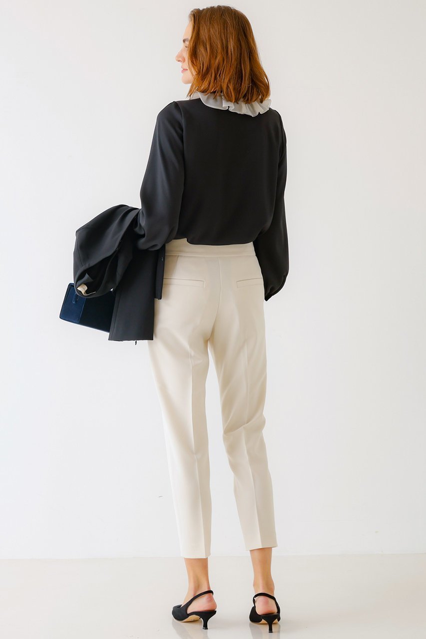 【デザイン ワークス/DESIGN WORKS】のバイカラーラッフルブラウス 人気、トレンドファッション・服の通販 founy(ファニー) 　ファッション　Fashion　レディースファッション　Fashion for Women　トップス・カットソー　Cut & Sew Tops　シャツ・ブラウス・オフィスカジュアル　Elegant Blouses & Button-Ups　インナー　Innerwear　ジャケット　Jacket, Outerwear　スタイリッシュ　Stylish, Fashionable　スリーブ　Sleeve, Long Sleeve / Short Sleeve　フロント　Front, Front Design　ラッフル　Ruffle, Frill　ロング　Long, Long-Length　エレガント 上品　Elegant　other-5|ID: prp329100004233214 ipo3291000000034955887