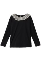 【ビリティス ディセッタン/Bilitis dix-sept ans】のチュールカラーロングTシャツ 人気、トレンドファッション・服の通販 founy(ファニー) ファッション Fashion レディースファッション Fashion for Women トップス・カットソー Cut & Sew Tops シャツ・ブラウス・オフィスカジュアル Elegant Blouses & Button-Ups ロングTシャツ・Tシャツ Longline T-Shirts & Tees カットソー・ベーシックTシャツ Cut-and-Sewn Tops / Stretch Tees & Basics なめらか Smooth, Silky Texture シンプル Simple, Minimal スリーブ Sleeve, Long Sleeve / Short Sleeve ダウン Down, Puffer ボトム Bottoms, Lower Wear ロング Long, Long-Length 再入荷 Restock / Back in Stock thumbnail ブラック|ID: prp329100004233237 ipo3291000000034281313
