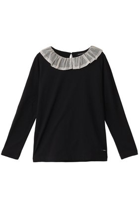 【ビリティス ディセッタン/Bilitis dix-sept ans】 チュールカラーロングTシャツ人気、トレンドファッション・服の通販 founy(ファニー) ファッション Fashion レディースファッション Fashion for Women トップス・カットソー Cut & Sew Tops シャツ・ブラウス・オフィスカジュアル Elegant Blouses & Button-Ups ロングTシャツ・Tシャツ Longline T-Shirts & Tees カットソー・ベーシックTシャツ Cut-and-Sewn Tops / Stretch Tees & Basics なめらか Smooth, Silky Texture シンプル Simple, Minimal スリーブ Sleeve, Long Sleeve / Short Sleeve ダウン Down, Puffer ボトム Bottoms, Lower Wear ロング Long, Long-Length |ID:prp329100004233237