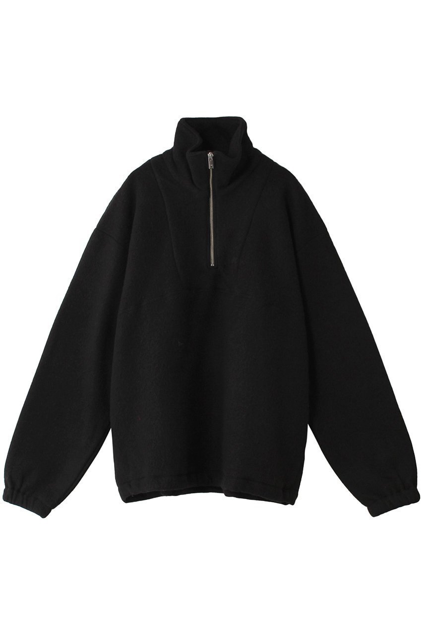 【ヨーク/YOKE / MEN】の【MEN】WOOL FREECE ハーフジッププルオーバー インテリア・キッズ・メンズ・レディースファッション・服の通販 founy(ファニー) 　ファッション　Fashion　メンズファッション　MEN　トップス・カットソー　Tops/Tshirt/Men　ニット　Knit Tops　スラックス　Slacks　ハイネック　High Neck　バランス　Balance　ワイド　Wide　今季　This Season　NEW・新作・新着・新入荷　New Arrivals　ブラック|ID: prp329100004233239 ipo3291000000029340049