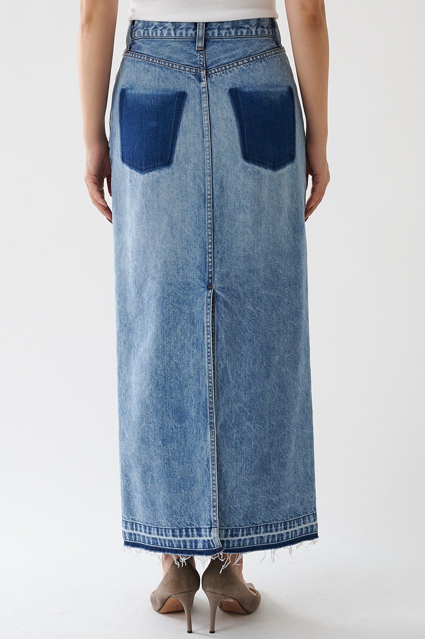 【ウィムガゼット/Whim Gazette】のボタンデニムスカート 人気、トレンドファッション・服の通販 founy(ファニー) 　ファッション　Fashion　レディースファッション　Fashion for Women　スカート　Skirts　デニムスカート・カジュアルスカート　Denim Skirts　ロングスカート　Long Skirts / Maxi & Midi Skirts　カットソー　Cut and Sewn Top　ケミカル　Chemical, Chemical Wash　シンプル　Simple, Minimal　スリット　Slit, Slit Detail　デニム　Denim, Jeans Material　フロント　Front, Front Design　ポケット　Pocket, Pocket Detail　リメイク　Remake, Reconstructed　ロング　Long, Long-Length　other-7|ID: prp329100004233259 ipo3291000000032822859