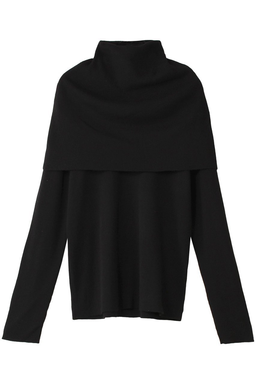 【ミズイロ インド/mizuiro ind】のcape collar rib P/O プルオーバー インテリア・キッズ・メンズ・レディースファッション・服の通販 founy(ファニー) 　ファッション　Fashion　レディースファッション　Fashion for Women　トップス・カットソー　Cut & Sew Tops　ニット　Knit Tops & Sweaters　カジュアルプルオーバー・ニットトップス　Pullovers & Knit Tops / Casual Pullovers　シンプル　Simple, Minimal　フィット　Fit, Slim Fit　black|ID: prp329100004233268 ipo3291000000032964126