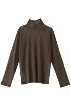 【ミズイロ インド/mizuiro ind】のmesh dots high neck P/O プルオーバー brown|ID:prp329100004233269