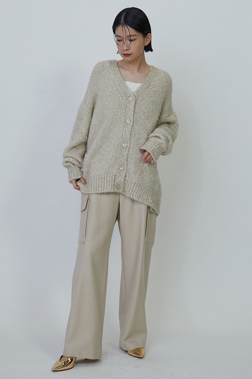 【プルミエ アロンディスモン/1er Arrondissement】のラメシャギーカーディガン 人気、トレンドファッション・服の通販 founy(ファニー) 　ファッション　Fashion　レディースファッション　Fashion for Women　トップス・カットソー　Cut & Sew Tops　ニット　Knit Tops & Sweaters　カーディガン・羽織り　Layered Style Cardigans　カーディガン　Cardigan, Knitwear　トレンド　Trend, Trending Now　ファブリック　Fabric, Textile　other-8|ID: prp329100004233274 ipo3291000000033654621