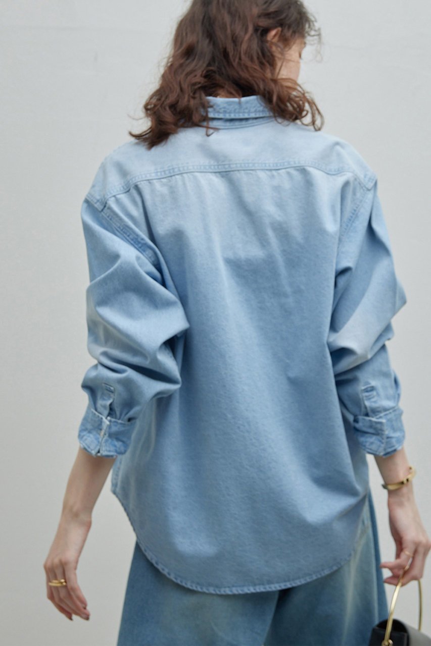 【ガリャルダガランテ/GALLARDAGALANTE】のデニムシャツ 人気、トレンドファッション・服の通販 founy(ファニー) 　ファッション　Fashion　レディースファッション　Fashion for Women　トップス・カットソー　Cut & Sew Tops　シャツ・ブラウス・オフィスカジュアル　Elegant Blouses & Button-Ups　スリーブ　Sleeve, Long Sleeve / Short Sleeve　デニム　Denim, Jeans Material　ロング　Long, Long-Length　other-6|ID: prp329100004234465 ipo3291000000032850985