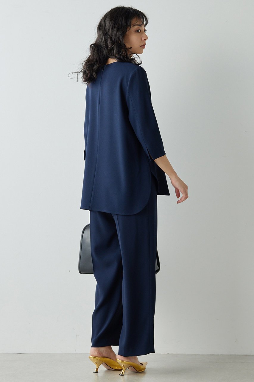 【ウィムガゼット/Whim Gazette】のバックサテンイージーパンツ 人気、トレンドファッション・服の通販 founy(ファニー) 　ファッション　Fashion　レディースファッション　Fashion for Women　パンツ　Pants & Trousers　バッグ　Bags　ストレッチ　Stretch, Stretchy Fabric　センター　Center, Center Line　ドローコード　Drawcord, Drawstring Cord　ベーシック　Basic, Essential　エレガント 上品　Elegant　other-5|ID: prp329100004234483 ipo3291000000032927758
