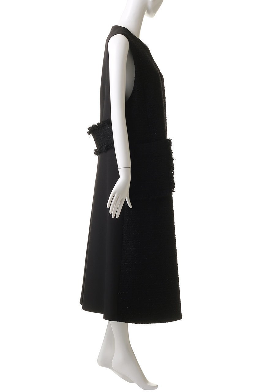 【アドーア/ADORE】のブラックラメツイードワンピース 人気、トレンドファッション・服の通販 founy(ファニー) 　ファッション　Fashion　レディースファッション　Fashion for Women　ワンピース　Dresses　チュニック　Tunic Tops & Dresses　スリット　Slit, Slit Detail　チュニック　Tunic, Long Top　ツイード　Twill, Twill Weave　ドロップ　Drop Shoulder, Dropped Style　パーティ　Party, Party Style　ポケット　Pocket, Pocket Detail　ロング　Long, Long-Length　other-3|ID: prp329100004234490 ipo3291000000032888987