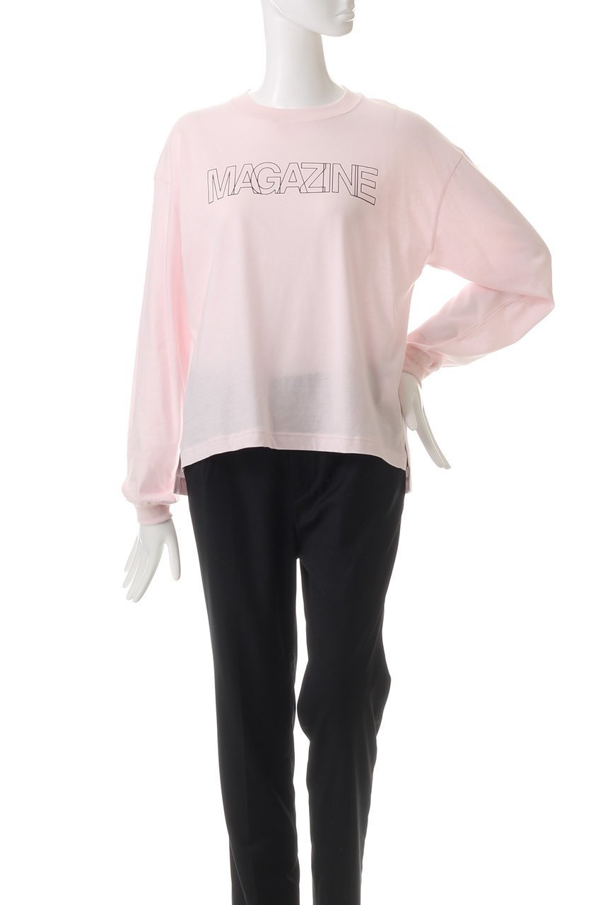 【サードマガジン/THIRD MAGAZINE】のロゴロングスリーブTシャツ 人気、トレンドファッション・服の通販 founy(ファニー) 　ファッション　Fashion　レディースファッション　Fashion for Women　トップス・カットソー　Cut & Sew Tops　シャツ・ブラウス・オフィスカジュアル　Elegant Blouses & Button-Ups　ロングTシャツ・Tシャツ　Longline T-Shirts & Tees　カットソー・ベーシックTシャツ　Cut-and-Sewn Tops / Stretch Tees & Basics　スリーブ　Sleeve, Long Sleeve / Short Sleeve　フロント　Front, Front Design　ボトム　Bottoms, Lower Wear　ロング　Long, Long-Length　other-2|ID: prp329100004234492 ipo3291000000035933019