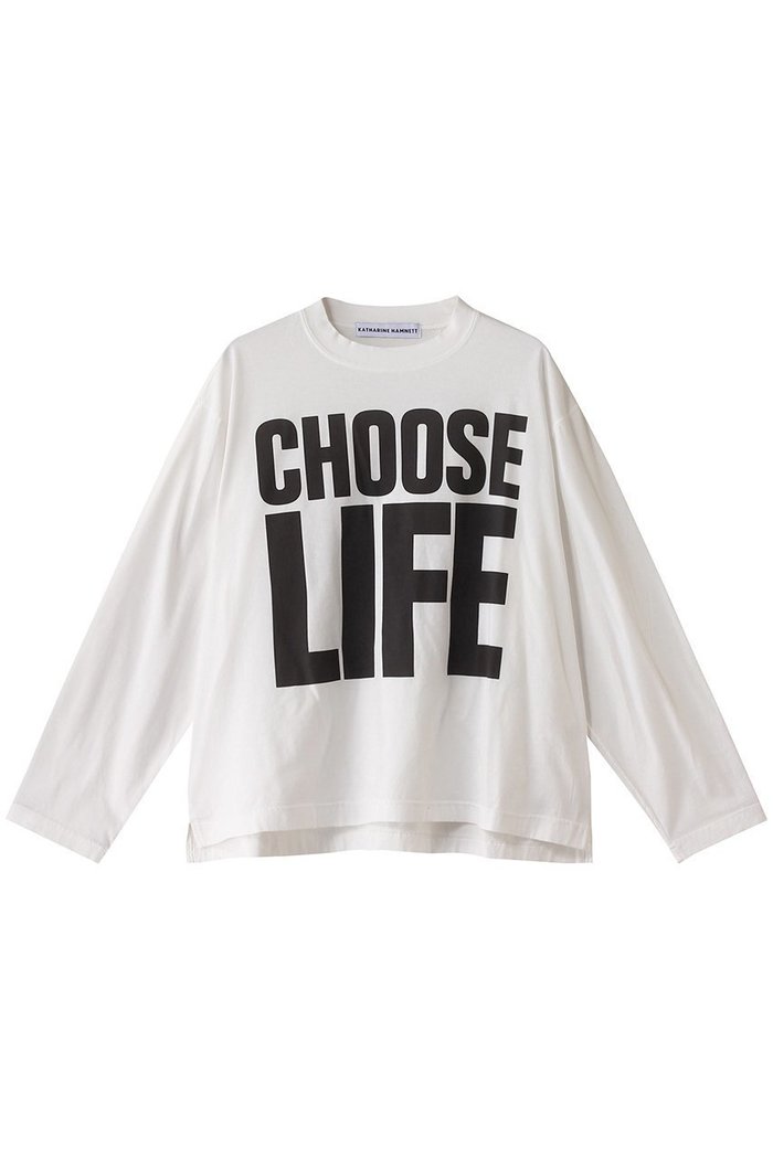 【サードマガジン/THIRD MAGAZINE】の【別注】KATHARINE HAMMETT×THIRD MAGAZINE カットソー インテリア・キッズ・メンズ・レディースファッション・服の通販 founy(ファニー) https://founy.com/ ファッション Fashion レディースファッション Fashion for Women トップス・カットソー Cut & Sew Tops シャツ・ブラウス・オフィスカジュアル Elegant Blouses & Button-Ups ロングTシャツ・Tシャツ Longline T-Shirts & Tees カットソー・ベーシックTシャツ Cut-and-Sewn Tops / Stretch Tees & Basics インナー Innerwear カットソー Cut and Sewn Top スリーブ Sleeve, Long Sleeve / Short Sleeve プリント Print, Printed Pattern ロング Long, Long-Length 別注 Limited Edition, Custom Order |ID: prp329100004234494 ipo3291000000035693031