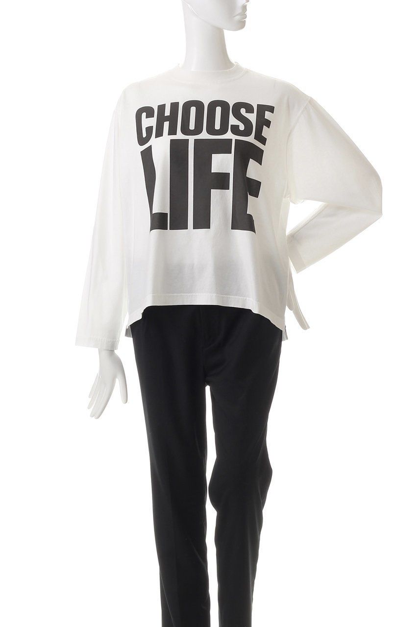 【サードマガジン/THIRD MAGAZINE】の【別注】KATHARINE HAMMETT×THIRD MAGAZINE カットソー 人気、トレンドファッション・服の通販 founy(ファニー) 　ファッション　Fashion　レディースファッション　Fashion for Women　トップス・カットソー　Cut & Sew Tops　シャツ・ブラウス・オフィスカジュアル　Elegant Blouses & Button-Ups　ロングTシャツ・Tシャツ　Longline T-Shirts & Tees　カットソー・ベーシックTシャツ　Cut-and-Sewn Tops / Stretch Tees & Basics　インナー　Innerwear　カットソー　Cut and Sewn Top　スリーブ　Sleeve, Long Sleeve / Short Sleeve　プリント　Print, Printed Pattern　ロング　Long, Long-Length　別注　Limited Edition, Custom Order　other-2|ID: prp329100004234494 ipo3291000000035693033