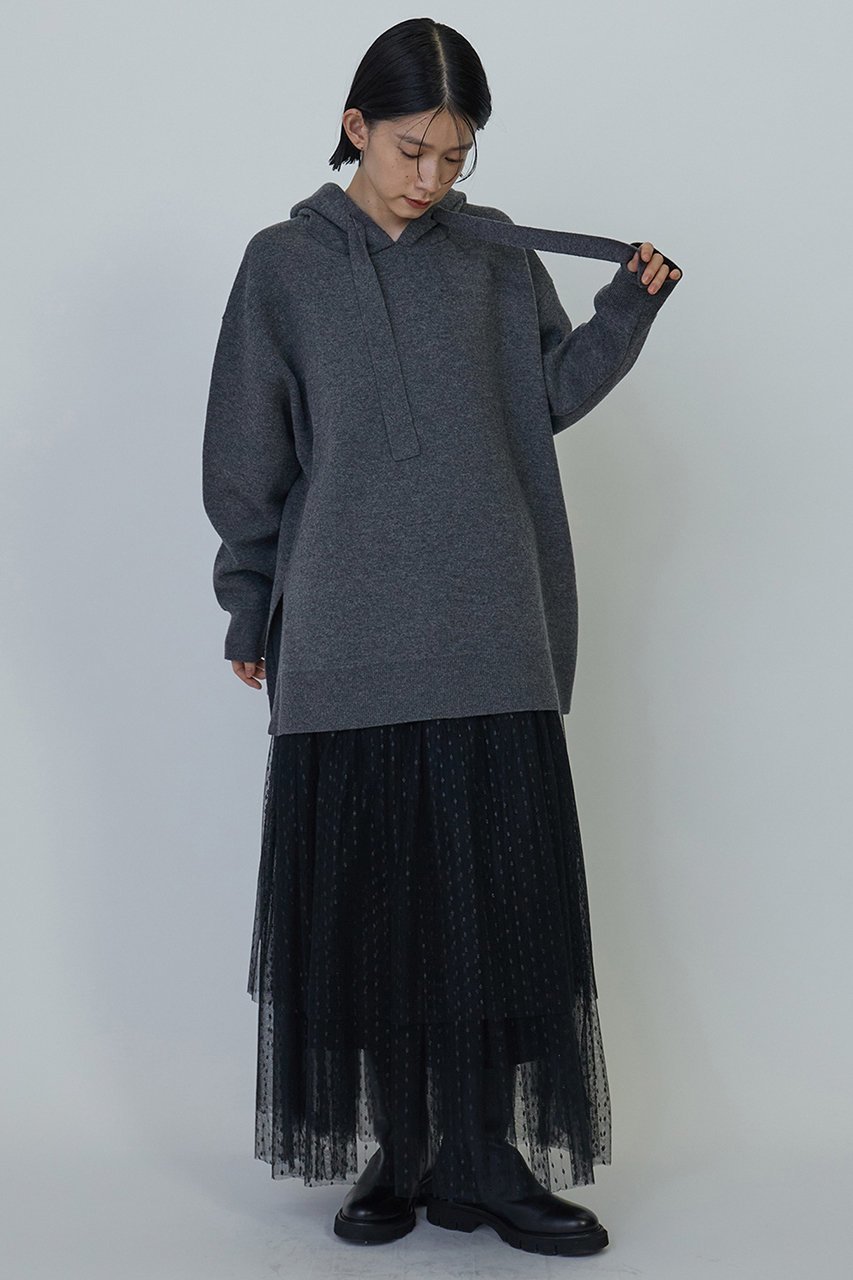 【プルミエ アロンディスモン/1er Arrondissement】のウールカシミアダブルフェイスフーディー 人気、トレンドファッション・服の通販 founy(ファニー) 　ファッション　Fashion　レディースファッション　Fashion for Women　トップス・カットソー　Cut & Sew Tops　ニット　Knit Tops & Sweaters　レディースパーカー・カジュアルフーディー　Casual Hoodies & Sweatshirts　スリット　Slit, Slit Detail　スリム　Slim, Slim Fit　パーカー　Hoodie, Parka　ポンチョ　Poncho, Cape Style　リラックス　Relax, Relaxed Fit　ルーズ　Loose, Oversized　ワイド　Wide, Wide Fit　軽量　Lightweight, Ultra Light　other-7|ID: prp329100004234499 ipo3291000000032965079