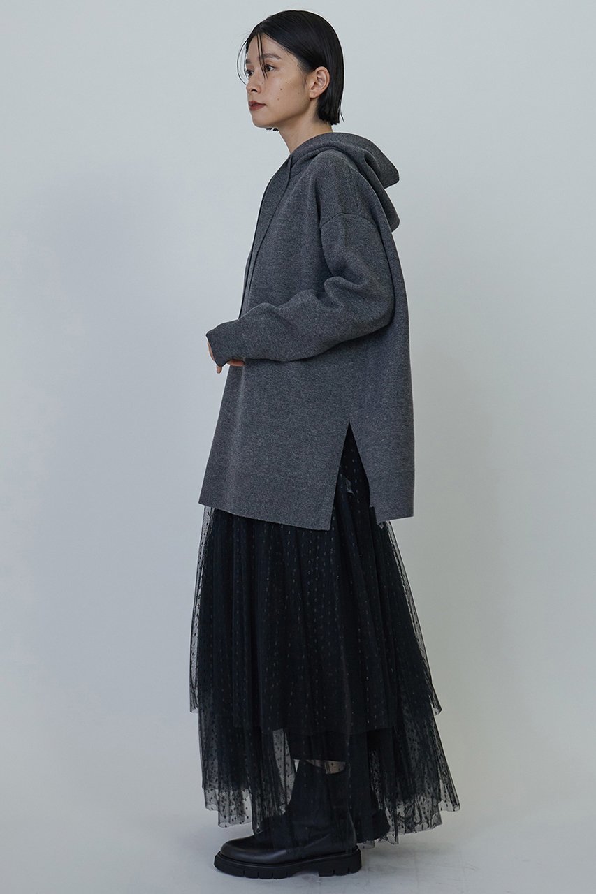 【プルミエ アロンディスモン/1er Arrondissement】のウールカシミアダブルフェイスフーディー 人気、トレンドファッション・服の通販 founy(ファニー) 　ファッション　Fashion　レディースファッション　Fashion for Women　トップス・カットソー　Cut & Sew Tops　ニット　Knit Tops & Sweaters　レディースパーカー・カジュアルフーディー　Casual Hoodies & Sweatshirts　スリット　Slit, Slit Detail　スリム　Slim, Slim Fit　パーカー　Hoodie, Parka　ポンチョ　Poncho, Cape Style　リラックス　Relax, Relaxed Fit　ルーズ　Loose, Oversized　ワイド　Wide, Wide Fit　軽量　Lightweight, Ultra Light　other-8|ID: prp329100004234499 ipo3291000000032965083