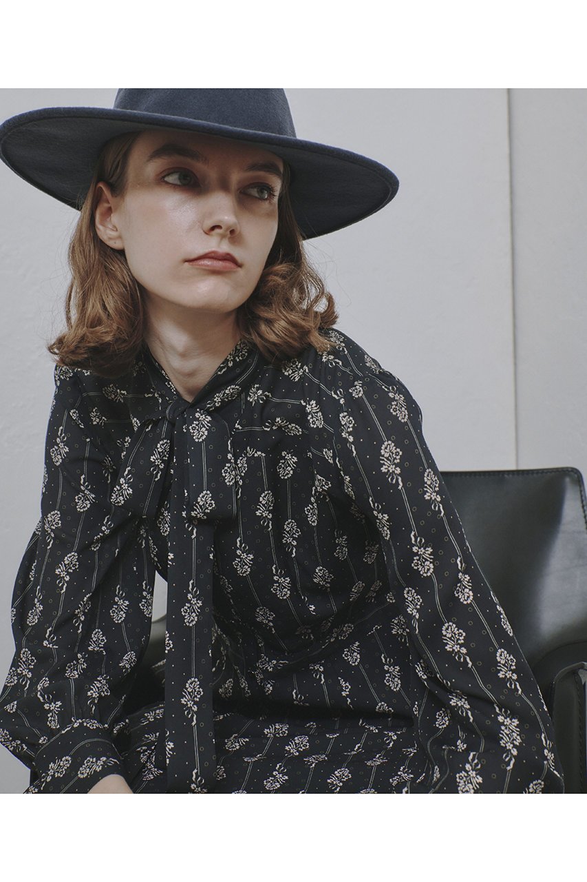 【アルアバイル/allureville】のプチフルールプリントワンピース 人気、トレンドファッション・服の通販 founy(ファニー) 　ファッション　Fashion　レディースファッション　Fashion for Women　ワンピース　Dresses　チュニック　Tunic Tops & Dresses　イエロー　Yellow　ジャケット　Jacket, Outerwear　ストライプ　Stripe, Striped Pattern　チュニック　Tunic, Long Top　フランス　France, French　ブロッキング　Color Blocking, Panel Design　プリント　Print, Printed Pattern　ロング　Long, Long-Length　エレガント 上品　Elegant　other-7|ID: prp329100004234501 ipo3291000000032865596