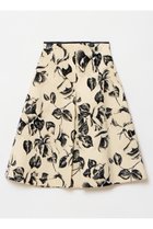 【アルアバイル/allureville】のモノフロッキータックフレアスカート ベージュ|ID: prp329100004234502 ipo3291000000032848847