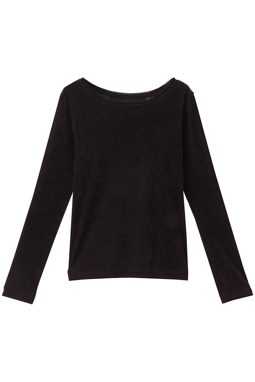 【アルアバイル/allureville】のシアーストライプロンT インテリア・キッズ・メンズ・レディースファッション・服の通販 founy(ファニー) 　ファッション　Fashion　レディースファッション　Fashion for Women　トップス・カットソー　Cut & Sew Tops　シャツ・ブラウス・オフィスカジュアル　Elegant Blouses & Button-Ups　ロングTシャツ・Tシャツ　Longline T-Shirts & Tees　カットソー・ベーシックTシャツ　Cut-and-Sewn Tops / Stretch Tees & Basics　インナー　Innerwear　シアー　Sheer, See-Through　スリーブ　Sleeve, Long Sleeve / Short Sleeve　ロング　Long, Long-Length　ブラウン|ID: prp329100004234511 ipo3291000000032891593