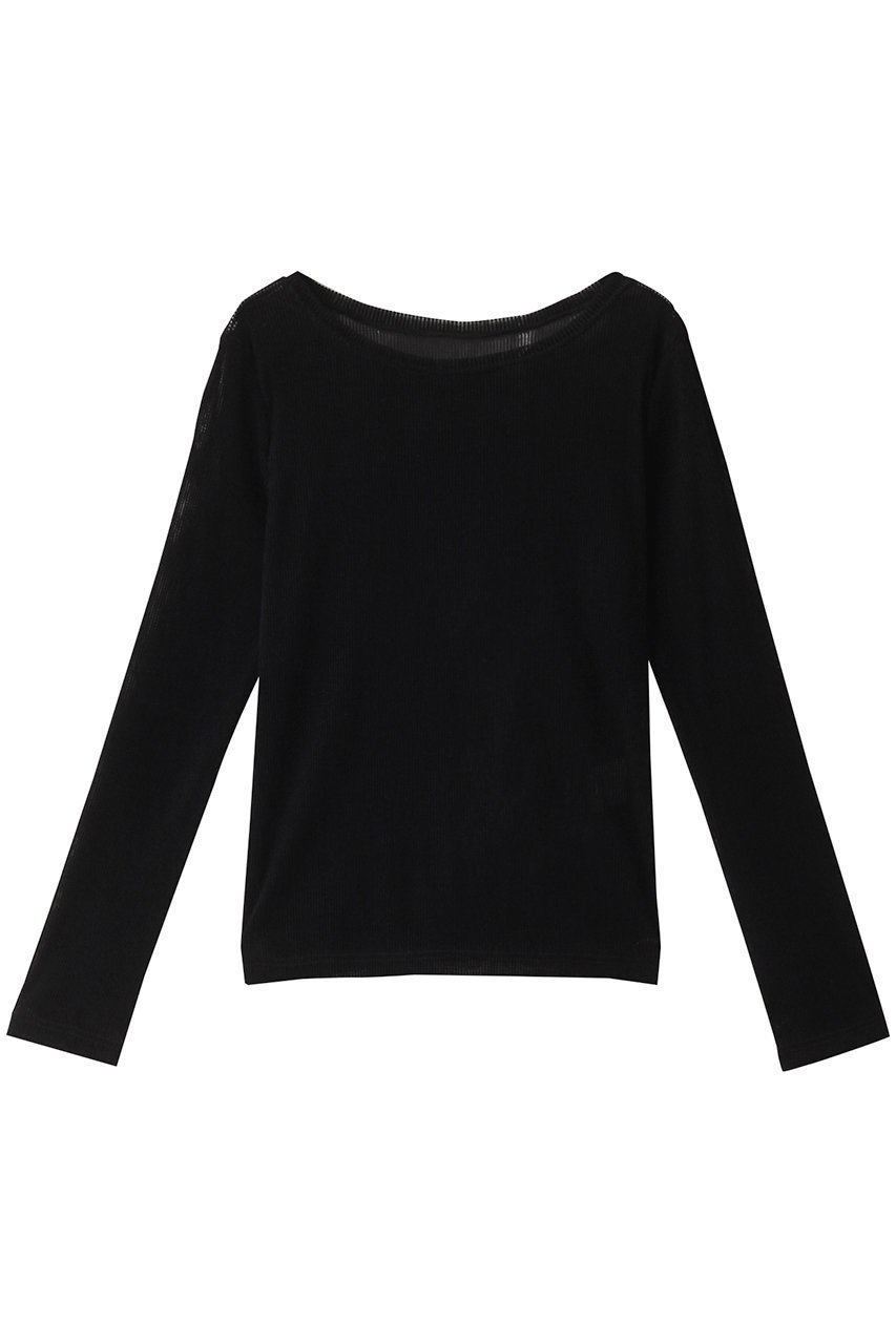 【アルアバイル/allureville】のシアーストライプロンT インテリア・キッズ・メンズ・レディースファッション・服の通販 founy(ファニー) 　ファッション　Fashion　レディースファッション　Fashion for Women　トップス・カットソー　Cut & Sew Tops　シャツ・ブラウス・オフィスカジュアル　Elegant Blouses & Button-Ups　ロングTシャツ・Tシャツ　Longline T-Shirts & Tees　カットソー・ベーシックTシャツ　Cut-and-Sewn Tops / Stretch Tees & Basics　インナー　Innerwear　シアー　Sheer, See-Through　スリーブ　Sleeve, Long Sleeve / Short Sleeve　ロング　Long, Long-Length　ブラック|ID: prp329100004234511 ipo3291000000032891596