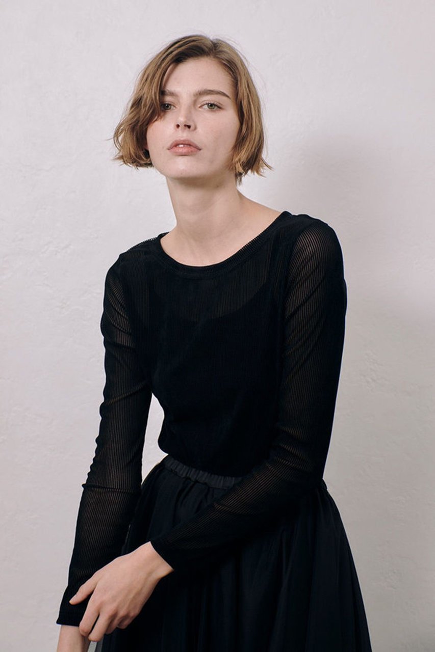 【アルアバイル/allureville】のシアーストライプロンT 人気、トレンドファッション・服の通販 founy(ファニー) 　ファッション　Fashion　レディースファッション　Fashion for Women　トップス・カットソー　Cut & Sew Tops　シャツ・ブラウス・オフィスカジュアル　Elegant Blouses & Button-Ups　ロングTシャツ・Tシャツ　Longline T-Shirts & Tees　カットソー・ベーシックTシャツ　Cut-and-Sewn Tops / Stretch Tees & Basics　インナー　Innerwear　シアー　Sheer, See-Through　スリーブ　Sleeve, Long Sleeve / Short Sleeve　ロング　Long, Long-Length　other-8|ID: prp329100004234511 ipo3291000000032891619