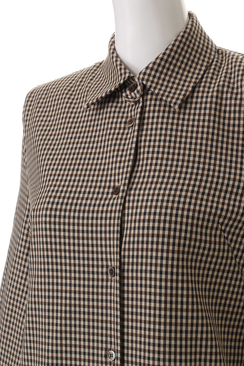 【クラネ/CLANE】のPOWER SHOULDER CHECK SHIRT ONEPIECE ワンピース 人気、トレンドファッション・服の通販 founy(ファニー) 　ファッション　Fashion　レディースファッション　Fashion for Women　ワンピース　Dresses　チュニック　Tunic Tops & Dresses　シェイプ　Shape, Slim Fit　ショルダー　Shoulder, Shoulder Strap　チェック　Check, Plaid, Tartan　チュニック　Tunic, Long Top　フェミニン　Feminine, Girly　ロング　Long, Long-Length　エレガント 上品　Elegant　A/W・秋冬　Autumn/Winter　other-5|ID: prp329100004234513 ipo3291000000032888973