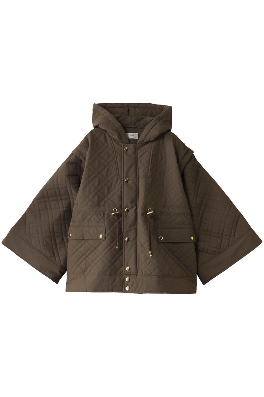 【ティーチ/TEECHI】の「トランスフォームケープジャケット」ナイロンキルティング インテリア・キッズ・メンズ・レディースファッション・服の通販 founy(ファニー) 　ファッション　Fashion　レディースファッション　Fashion for Women　アウター　Coat / Outerwear Collection　レディースジャケット・軽アウター　Jackets　キルティング　Quilted, Quilting　シェイプ　Shape, Slim Fit　ジャケット　Jacket, Outerwear　スタイリッシュ　Stylish, Fashionable　スリーブ　Sleeve, Long Sleeve / Short Sleeve　メタル　Metal, Metal Parts　再入荷　Restock / Back in Stock　A/W・秋冬　Autumn/Winter　カーキ|ID: prp329100004236987 ipo3291000000035720829