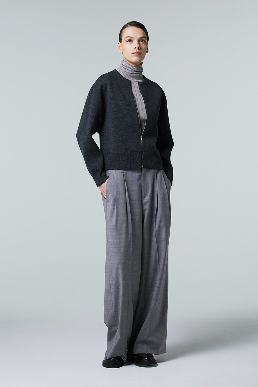 【オーヴィル/EAUVIRE】のダブルフェイス ジップブルゾン 人気、トレンドファッション・服の通販 founy(ファニー) 　ファッション　Fashion　レディースファッション　WOMEN　アウター　Coat Outerwear　ジャケット　Jackets　ブルゾン　Blouson/Jackets　なめらか　Smooth　イタリア　Italy　カッティング　Cutting　ショルダー　Shoulder　ショート　Short　ジャケット　Jacket　ダブル　Double　ドロップ　Drop　フェイス　Face　フォルム　Form　ブルゾン　Blouson　ボトム　Bottom　other-8|ID: prp329100004238248 ipo3291000000031380552