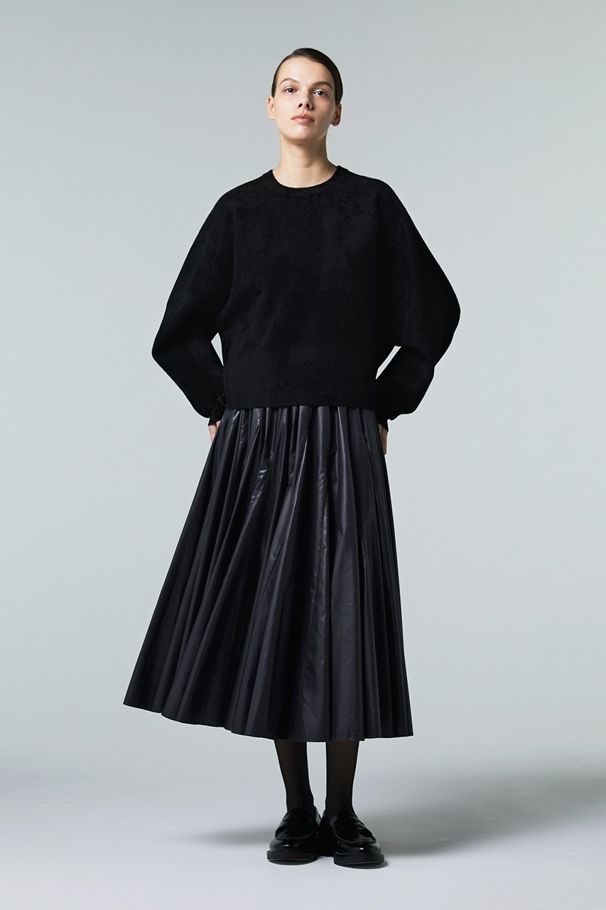 【オーヴィル/EAUVIRE】のクルーネックプルオーバー 人気、トレンドファッション・服の通販 founy(ファニー) 　ファッション　Fashion　レディースファッション　WOMEN　トップス・カットソー　Tops/Tshirt　ニット　Knit Tops　プルオーバー　Pullover　なめらか　Smooth　イタリア　Italy　スウェード　Suede　スタイリッシュ　Stylish　ストレッチ　Stretch　フォルム　Form　other-4|ID: prp329100004238255 ipo3291000000031380642