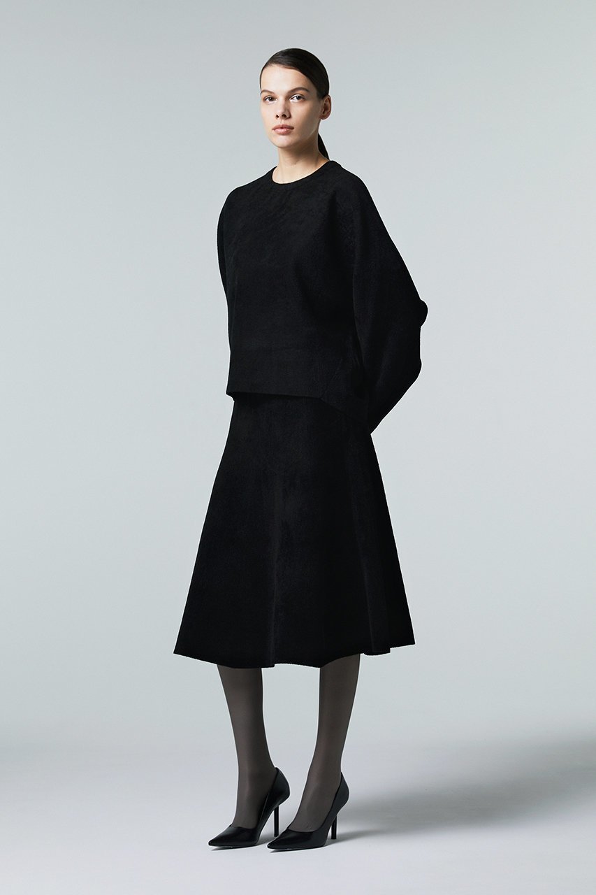 【オーヴィル/EAUVIRE】のクルーネックプルオーバー 人気、トレンドファッション・服の通販 founy(ファニー) 　ファッション　Fashion　レディースファッション　WOMEN　トップス・カットソー　Tops/Tshirt　ニット　Knit Tops　プルオーバー　Pullover　なめらか　Smooth　イタリア　Italy　スウェード　Suede　スタイリッシュ　Stylish　ストレッチ　Stretch　フォルム　Form　other-5|ID: prp329100004238255 ipo3291000000031380644