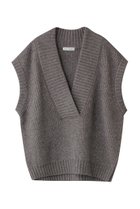 【オーヴィル/EAUVIRE】のヤクウールVネックベスト 人気、トレンドファッション・服の通販 founy(ファニー) ファッション Fashion レディースファッション Fashion for Women トップス・カットソー Cut & Sew Tops ニット Knit Tops & Sweaters ベスト&ジレ / 重ね着スタイル Vests & Gilets カジュアルプルオーバー・ニットトップス Pullovers & Knit Tops / Casual Pullovers Vネックトップス V-Neck Tops / V-Cut Neckline Shirts なめらか Smooth, Silky Texture イタリア Italy インナー Innerwear ベスト Vest, Waistcoat ワイド Wide, Wide Fit 再入荷 Restock / Back in Stock 畦 Ribbed Knit thumbnail グレー|ID: prp329100004238256 ipo3291000000034989600