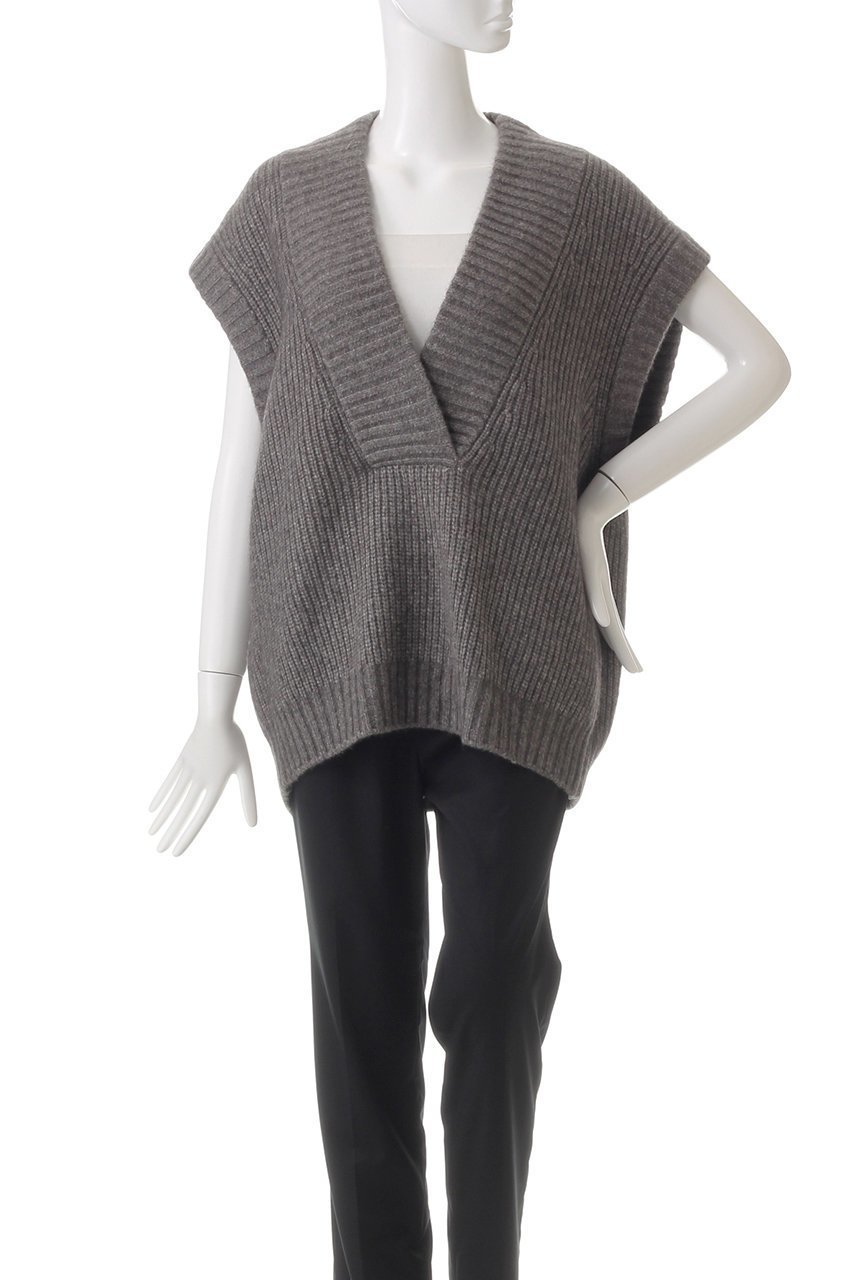 【オーヴィル/EAUVIRE】のヤクウールVネックベスト 人気、トレンドファッション・服の通販 founy(ファニー) 　ファッション　Fashion　レディースファッション　Fashion for Women　トップス・カットソー　Cut & Sew Tops　ニット　Knit Tops & Sweaters　ベスト&ジレ / 重ね着スタイル　Vests & Gilets　カジュアルプルオーバー・ニットトップス　Pullovers & Knit Tops / Casual Pullovers　Vネックトップス　V-Neck Tops / V-Cut Neckline Shirts　なめらか　Smooth, Silky Texture　イタリア　Italy　インナー　Innerwear　ベスト　Vest, Waistcoat　ワイド　Wide, Wide Fit　再入荷　Restock / Back in Stock　畦　Ribbed Knit　other-2|ID: prp329100004238256 ipo3291000000034989603