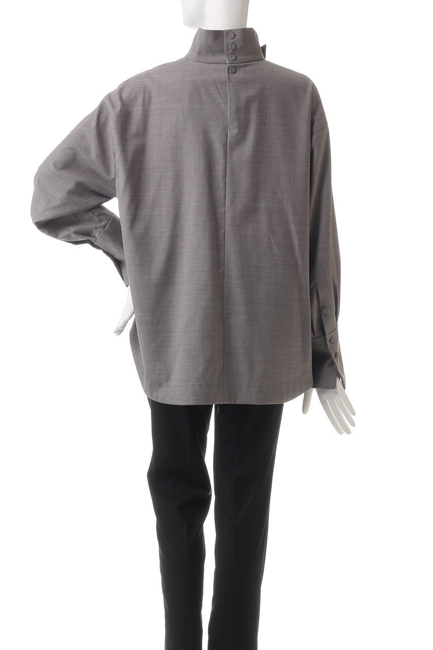 【オーヴィル/EAUVIRE】のベルテッドハイネックシャツ 人気、トレンドファッション・服の通販 founy(ファニー) 　ファッション　Fashion　レディースファッション　Fashion for Women　トップス・カットソー　Cut & Sew Tops　シャツ・ブラウス・オフィスカジュアル　Elegant Blouses & Button-Ups　イタリア　Italy　スタイリッシュ　Stylish, Fashionable　ストレッチ　Stretch, Stretchy Fabric　スリーブ　Sleeve, Long Sleeve / Short Sleeve　セットアップ　Set-Up, Coordinated Outfit　ハイネック　High Neck, Mock Neck　メンズ　Men's, Menswear　ロング　Long, Long-Length　再入荷　Restock / Back in Stock　other-4|ID: prp329100004238260 ipo3291000000032886294