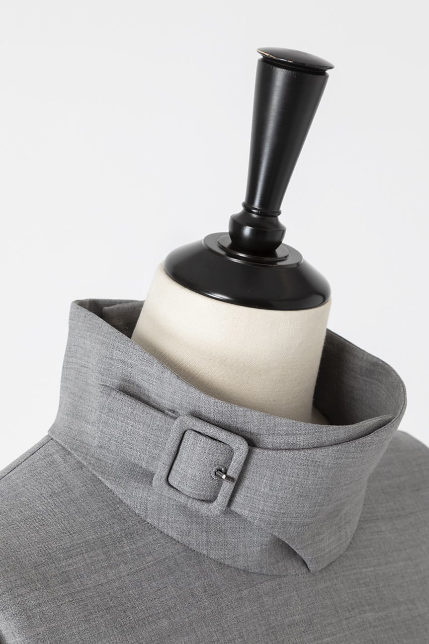 【オーヴィル/EAUVIRE】のベルテッドハイネックシャツ 人気、トレンドファッション・服の通販 founy(ファニー) 　ファッション　Fashion　レディースファッション　Fashion for Women　トップス・カットソー　Cut & Sew Tops　シャツ・ブラウス・オフィスカジュアル　Elegant Blouses & Button-Ups　イタリア　Italy　スタイリッシュ　Stylish, Fashionable　ストレッチ　Stretch, Stretchy Fabric　スリーブ　Sleeve, Long Sleeve / Short Sleeve　セットアップ　Set-Up, Coordinated Outfit　ハイネック　High Neck, Mock Neck　メンズ　Men's, Menswear　ロング　Long, Long-Length　再入荷　Restock / Back in Stock　other-7|ID: prp329100004238260 ipo3291000000032886307