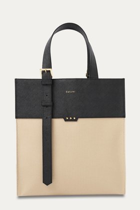 【クルニ/CULLNI】 Leather Belt ハンドル&Canvas Combination ミニトートバッグ人気、トレンドファッション・服の通販 founy(ファニー) ファッション Fashion レディースファッション Fashion for Women バッグ Bags ユニセックス Unisex, Genderless スタッズ Studs, Metal Accents ポケット Pocket, Pocket Detail |ID:prp329100004238262