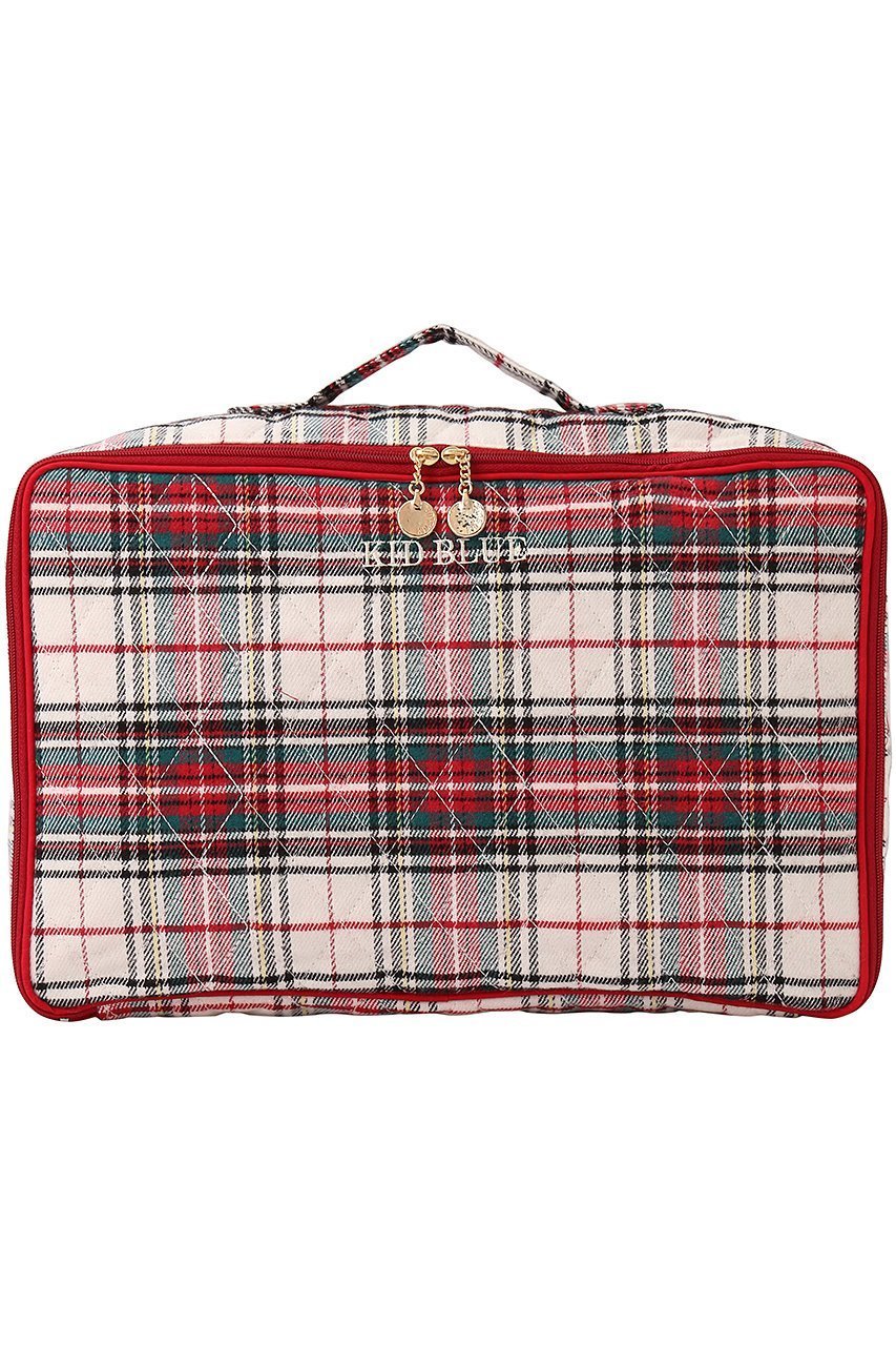 【キッドブルー/KID BLUE】のネルタータンキルティングGランジェリーケース インテリア・キッズ・メンズ・レディースファッション・服の通販 founy(ファニー) 　ファッション　Fashion　レディースファッション　Fashion for Women　ポーチ&ミニバッグ　Pouches & Mini Bags　キルティング　Quilted, Quilting　ジュエリー　Jewelry, Accessories　フォルム　Silhouette, Form　ポーチ　Pouch, Small Case　ランジェリー　Lingerie, Intimate Wear　リゾート　Resort, Vacation Style　巾着　Drawstring Bag, Kinchaku　旅行　Travel　A/W・秋冬　Autumn/Winter　アイボリー|ID: prp329100004238265 ipo3291000000036091981
