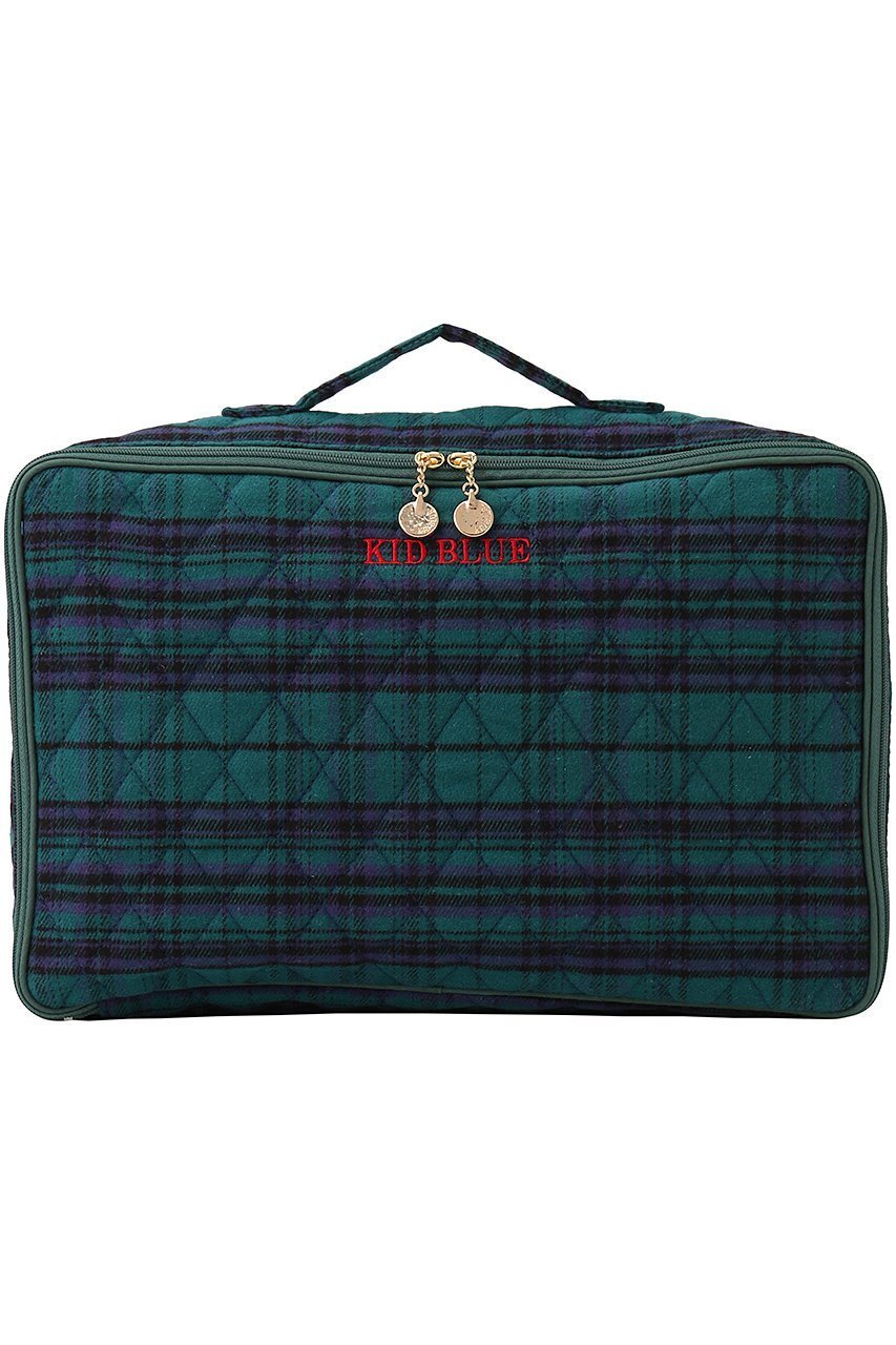 【キッドブルー/KID BLUE】のネルタータンキルティングGランジェリーケース インテリア・キッズ・メンズ・レディースファッション・服の通販 founy(ファニー) 　ファッション　Fashion　レディースファッション　Fashion for Women　ポーチ&ミニバッグ　Pouches & Mini Bags　キルティング　Quilted, Quilting　ジュエリー　Jewelry, Accessories　フォルム　Silhouette, Form　ポーチ　Pouch, Small Case　ランジェリー　Lingerie, Intimate Wear　リゾート　Resort, Vacation Style　巾着　Drawstring Bag, Kinchaku　旅行　Travel　A/W・秋冬　Autumn/Winter　グリーン|ID: prp329100004238265 ipo3291000000036091982